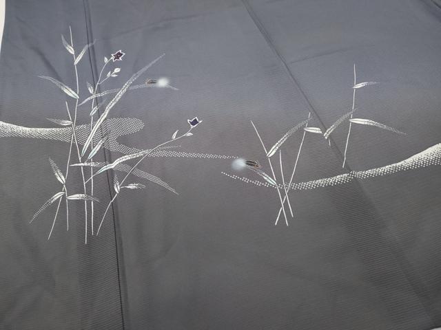 平和屋着物*夏物 訪問着 絽 蛍流水草花文 暈し染め 銀糸 正絹 逸品 CABF3570ut