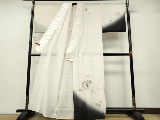 平和屋着物*夏物 訪問着 絽 手描き 舞蝶文 正絹 逸品 CABF3571ut