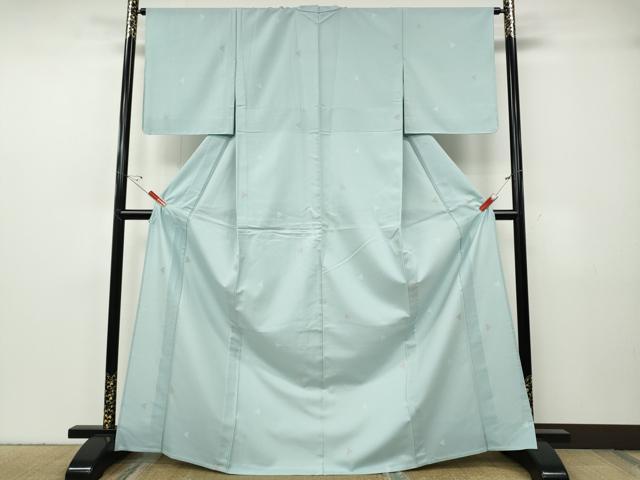 平和屋着物▽小紋 単衣 吉祥花文 洗える着物 CABF3577ut