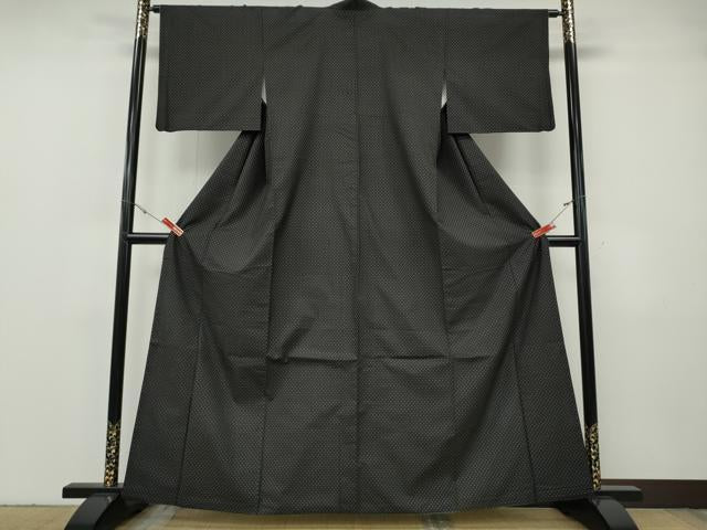 平和屋着物●本場大島紬 7マルキ 十字絣 正絹 逸品 CABF3586ut