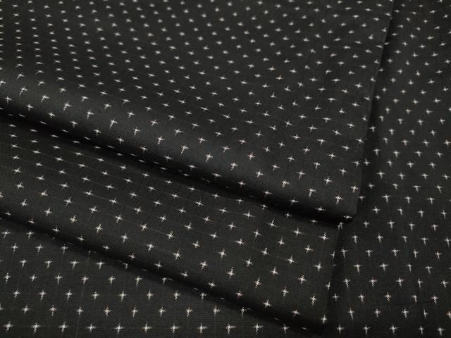平和屋着物●本場大島紬 7マルキ 十字絣 正絹 逸品 CABF3586ut