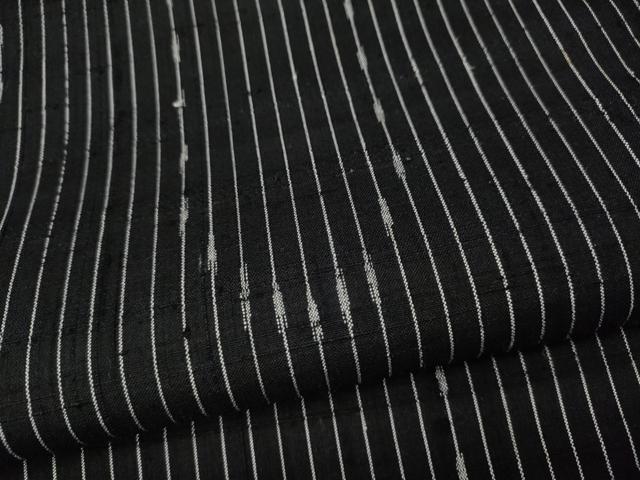平和屋着物●上質な紬 エ霞間道 黒地 正絹 逸品 CABF3589ut
