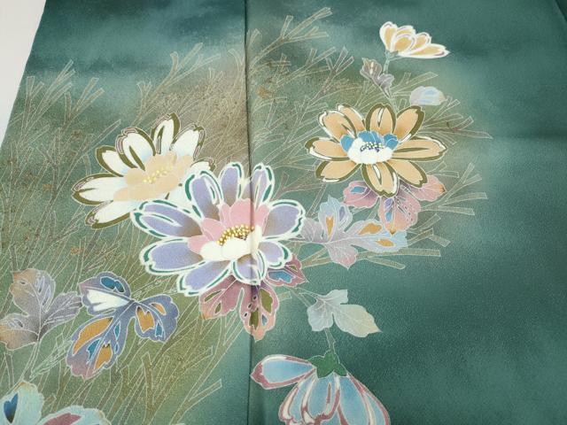 平和屋着物●訪問着 枝花文 暈し染め 金彩 正絹 逸品 CABF3597ut