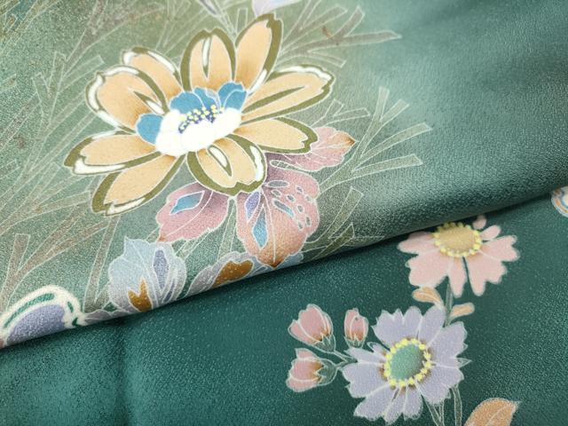 平和屋着物●訪問着 枝花文 暈し染め 金彩 正絹 逸品 CABF3597ut
