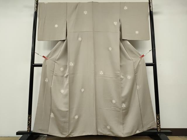 平和屋着物●上質な小紋 吉祥花文 金彩 正絹 逸品 CABF3599ut