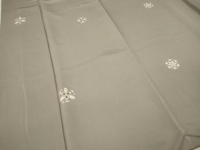 平和屋着物●上質な小紋 吉祥花文 金彩 正絹 逸品 CABF3599ut