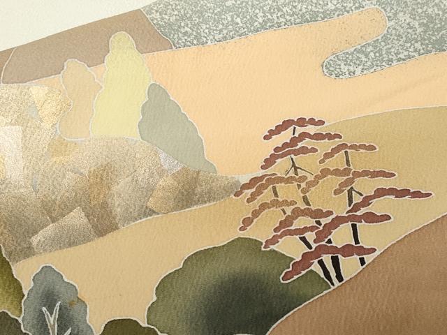 平和屋着物■訪問着 遠山風景文 暈し染め 正絹 逸品 CABF3611ev