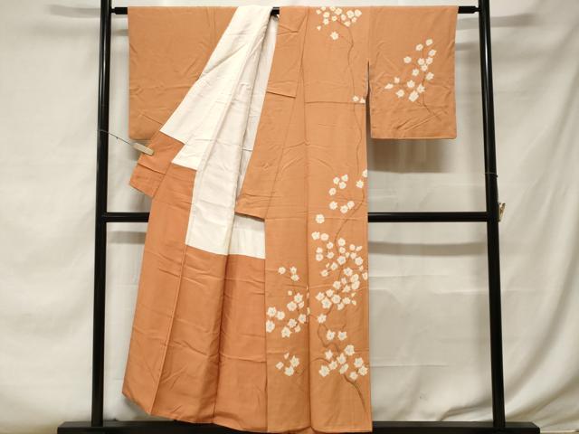 平和屋着物■訪問着 御召縮緬 絞り 枝楓文 金糸 正絹 逸品 CABF3630ev