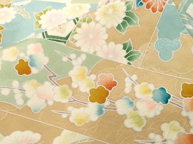 平和屋着物■訪問着 吉祥草花文 正絹 逸品 CABF3635ev