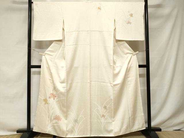 平和屋着物■訪問着 刺繍 草花文 金彩 正絹 逸品 CABF3639ev