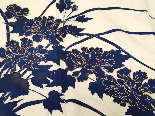 平和屋着物■豪華色留袖 駒刺繍 草花文 暈し染め 金彩 正絹 逸品 CABF3682ev
