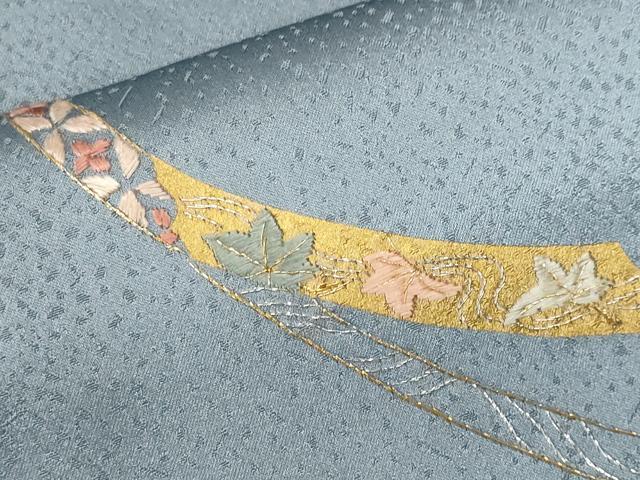 平和屋着物■訪問着 刺繍 短冊舞蝶花文 金彩 正絹 逸品 CABF3687ev