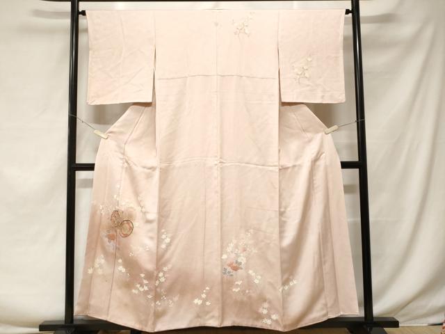 平和屋着物■訪問着 鼓草花文 暈し染め 金彩 正絹 逸品 CABF3696ev