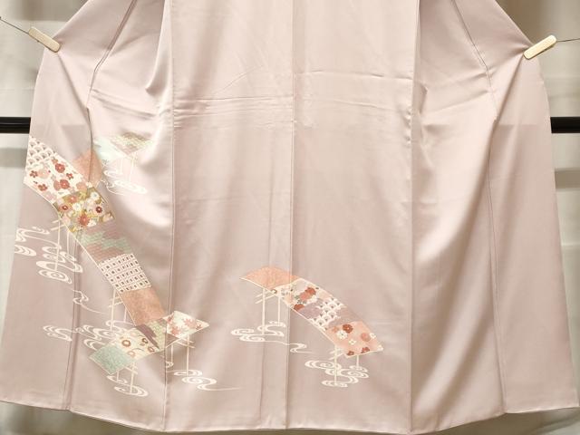 平和屋着物■訪問着 刺繍 流水花文 金彩 正絹 逸品 CABF3738ev