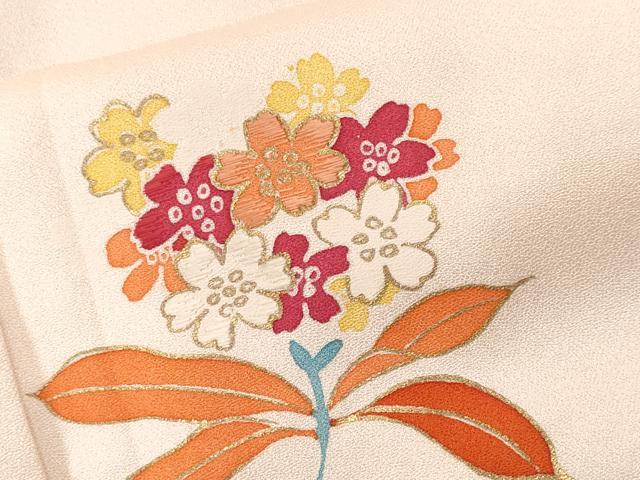 平和屋着物■訪問着 刺繍 枝花文 金彩 正絹 逸品 CABF3751ev