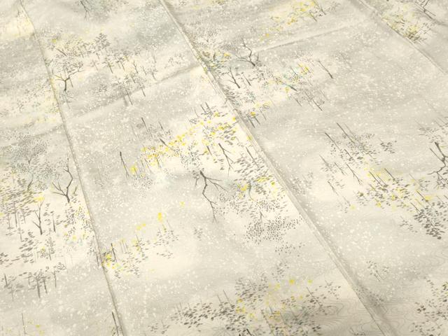 平和屋着物■上質な小紋 流水樹林文 暈し染め 正絹 逸品 CABF3786ev