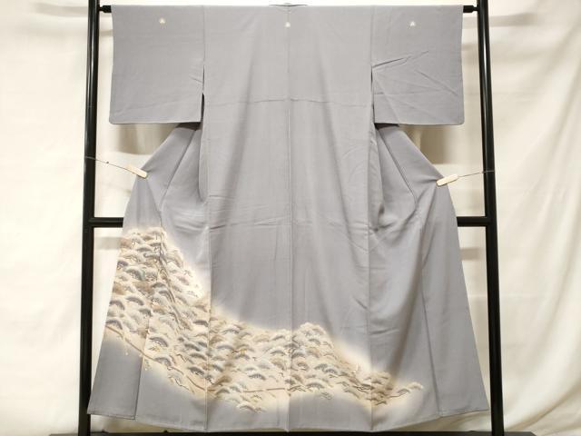 平和屋着物■豪華色留袖 刺繍 松葉文 暈し染め 正絹 逸品 CABF3807ev