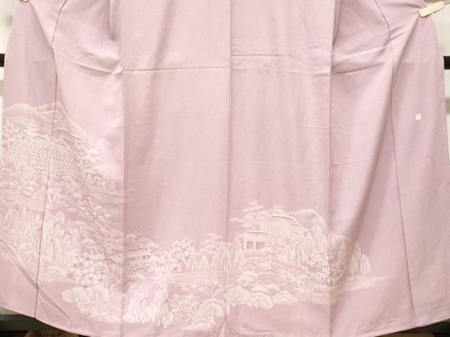 平和屋着物■訪問着 江戸小紋 作家物 風景文 鮫小紋柄 正絹 逸品 CABF3811ev