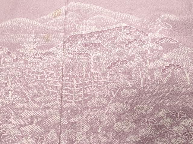 平和屋着物■訪問着 江戸小紋 作家物 風景文 鮫小紋柄 正絹 逸品 CABF3811ev