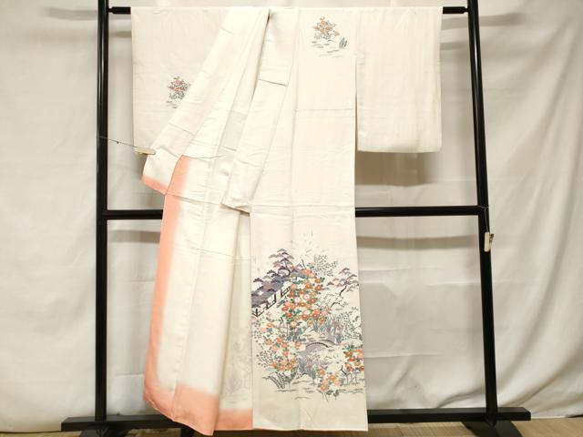 平和屋着物■訪問着 松竹梅流水文 正絹 逸品 CABF3812ev