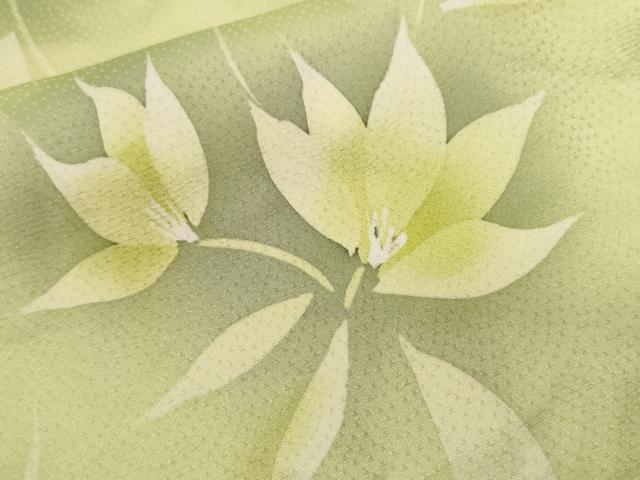平和屋着物■上質な小紋 手描き 舞花文 暈し染め 正絹 逸品 CABF3815ev