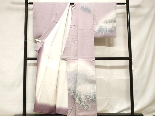 平和屋着物■訪問着 遠山樹林文 暈し染め 金彩 正絹 逸品 CABF3822ev