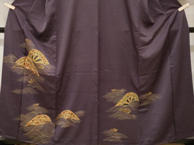 平和屋着物■訪問着 駒刺繍 流水片輪車花文 金彩 正絹 逸品 CABF3824ev