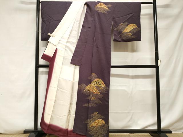 平和屋着物■訪問着 駒刺繍 流水片輪車花文 金彩 正絹 逸品 CABF3824ev