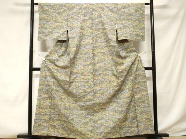 平和屋着物■上質な紬 樹林文 正絹 逸品 CABF3826ev