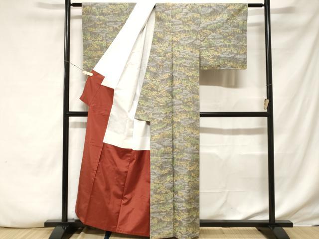 平和屋着物■上質な紬 樹林文 正絹 逸品 CABF3826ev