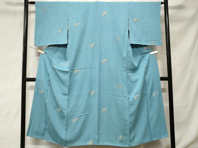 平和屋着物■上質な小紋 舞葉文 金銀糸 正絹 逸品 CABF3846ev