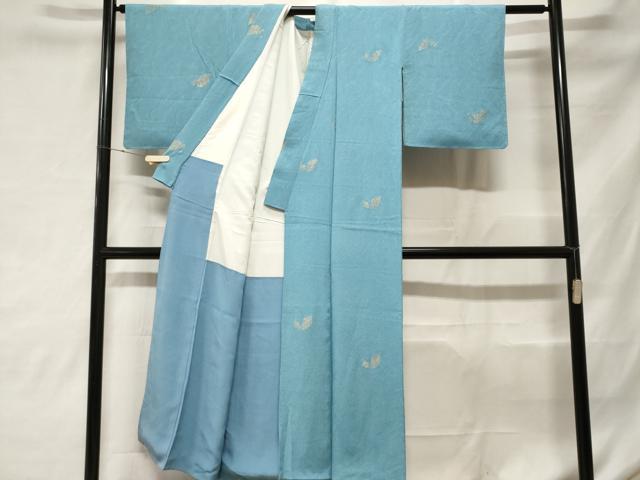 平和屋着物■上質な小紋 舞葉文 金銀糸 正絹 逸品 CABF3846ev