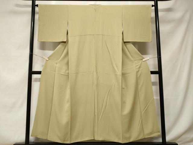 平和屋着物■上質な色無地 枯色 正絹 逸品 CABF3858ev