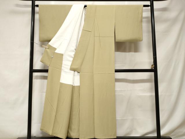 平和屋着物■上質な色無地 枯色 正絹 逸品 CABF3858ev