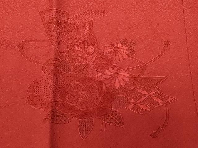 平和屋着物#中国三大刺繍 スワトウ相良刺繍 総刺繍 道行コート 熨斗草花文 正絹 逸品 CABF3876ev