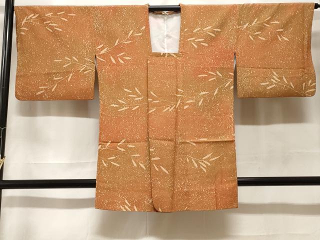 平和屋着物#道行コート ろうけつ染 枝葉文 暈し染め 正絹 逸品 CABF3880ev