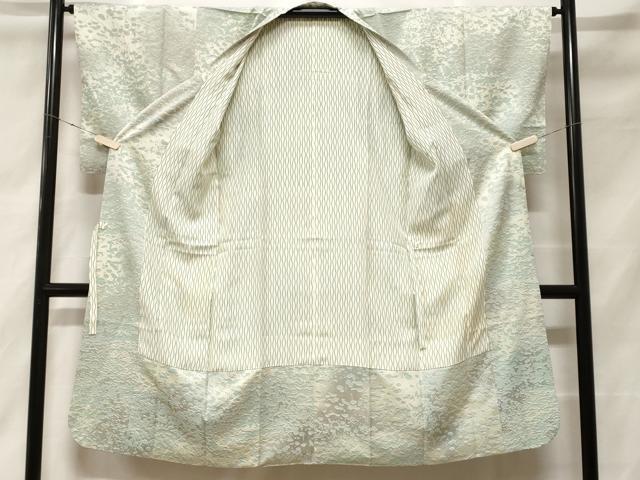 平和屋着物#道行コート 霞文 暈し染め ロング丈 正絹 逸品 CABF3884ev