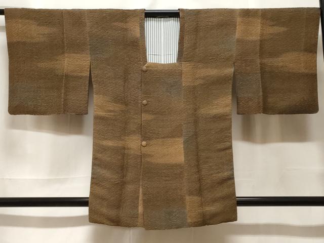 平和屋着物#道行コート ふくれ織 霞文 暈し染め 正絹 逸品 CABF3887ev