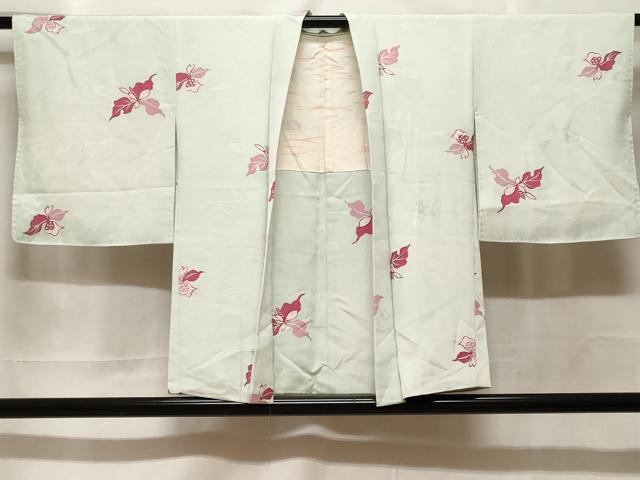 平和屋着物#羽織 地紋起こし 流水花文 正絹 逸品 CABF3899ev