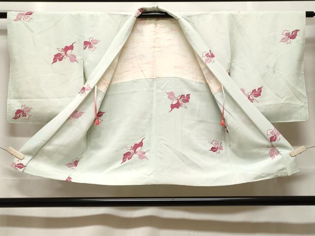 平和屋着物#羽織 地紋起こし 流水花文 正絹 逸品 CABF3899ev
