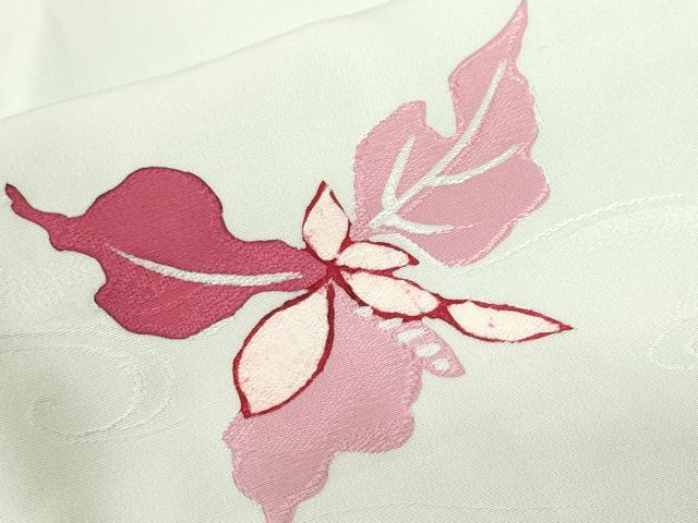 平和屋着物#羽織 地紋起こし 流水花文 正絹 逸品 CABF3899ev