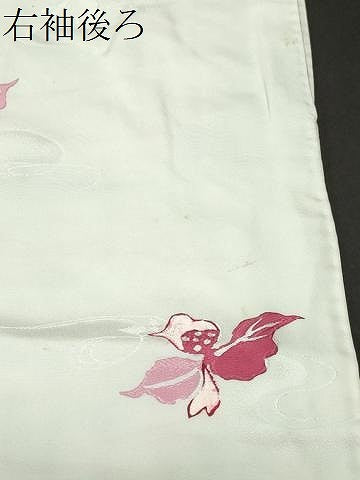 平和屋着物#羽織 地紋起こし 流水花文 正絹 逸品 CABF3899ev