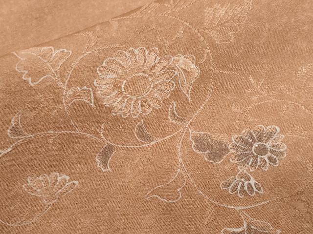 平和屋着物#羽織 地紋起こし 花唐草文 正絹 逸品 CABF3901ev