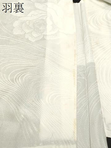 平和屋着物#羽織 寿光織 乱菊草花文 黒地 金銀糸 正絹 逸品 CABF3906ev