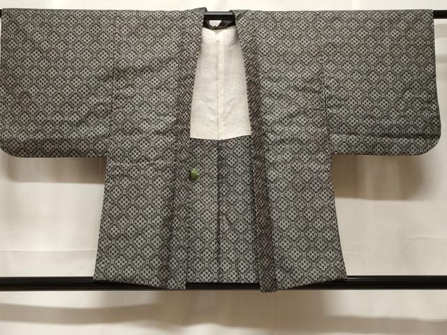 平和屋着物#羽織 紬地 菱幾何学文 正絹 逸品 CABF3916ev