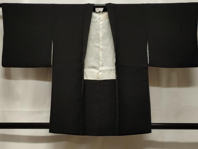 平和屋着物#羽織 総刺繍 流水楓文 黒地 正絹 逸品 CABF3935ev
