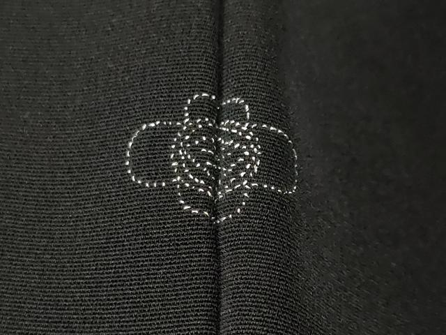 平和屋着物#羽織 駒刺繍 宝尽くし蔦の葉文 黒地 金彩 正絹 逸品 CABF3956ev