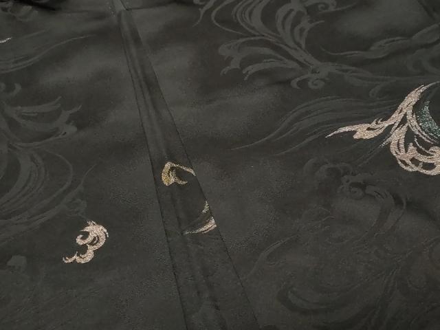 平和屋着物#羽織 寿光織 唐草文 銀糸 正絹 逸品 CABF3978ev