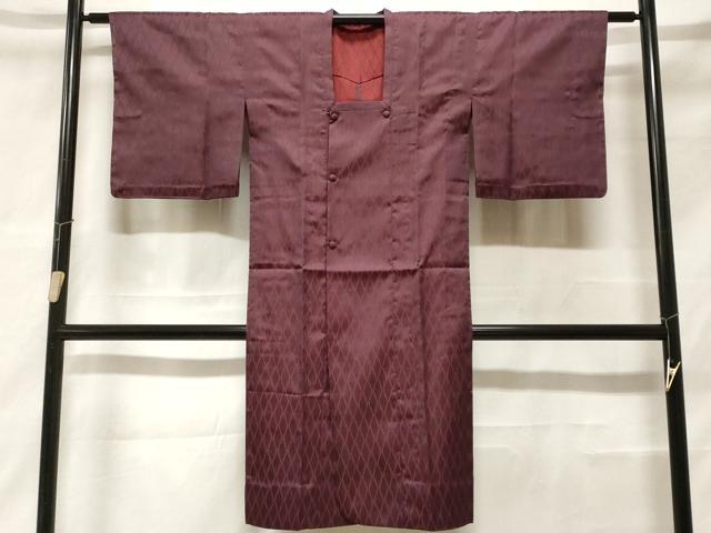 平和屋着物#道行コート 雨コート ロング丈 単衣 立涌文 正絹 逸品 CABF3979ev