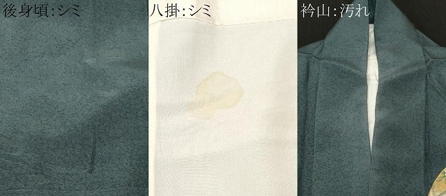 平和屋着物■訪問着 地紙流水草花文 暈し染め 金銀彩 正絹 逸品 CABF4036ev